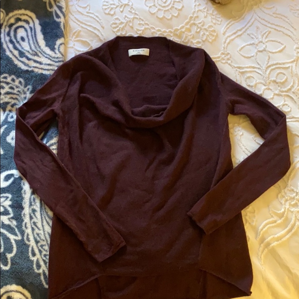 XXS Purple Babaton Scoop Neck Sweater